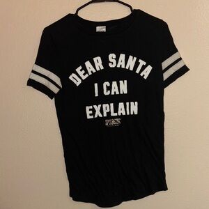 PINK Victoria's Secret Black and White Tee
